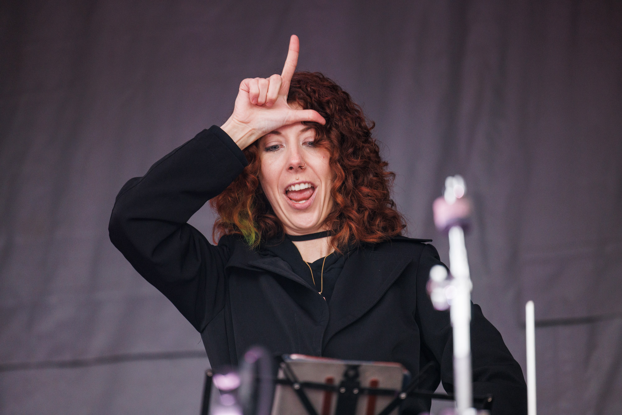 Woman Signing Loser